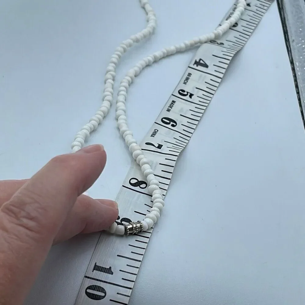 Vintage starfish beaded necklace. Barrel clasp. - Picture 3 of 6